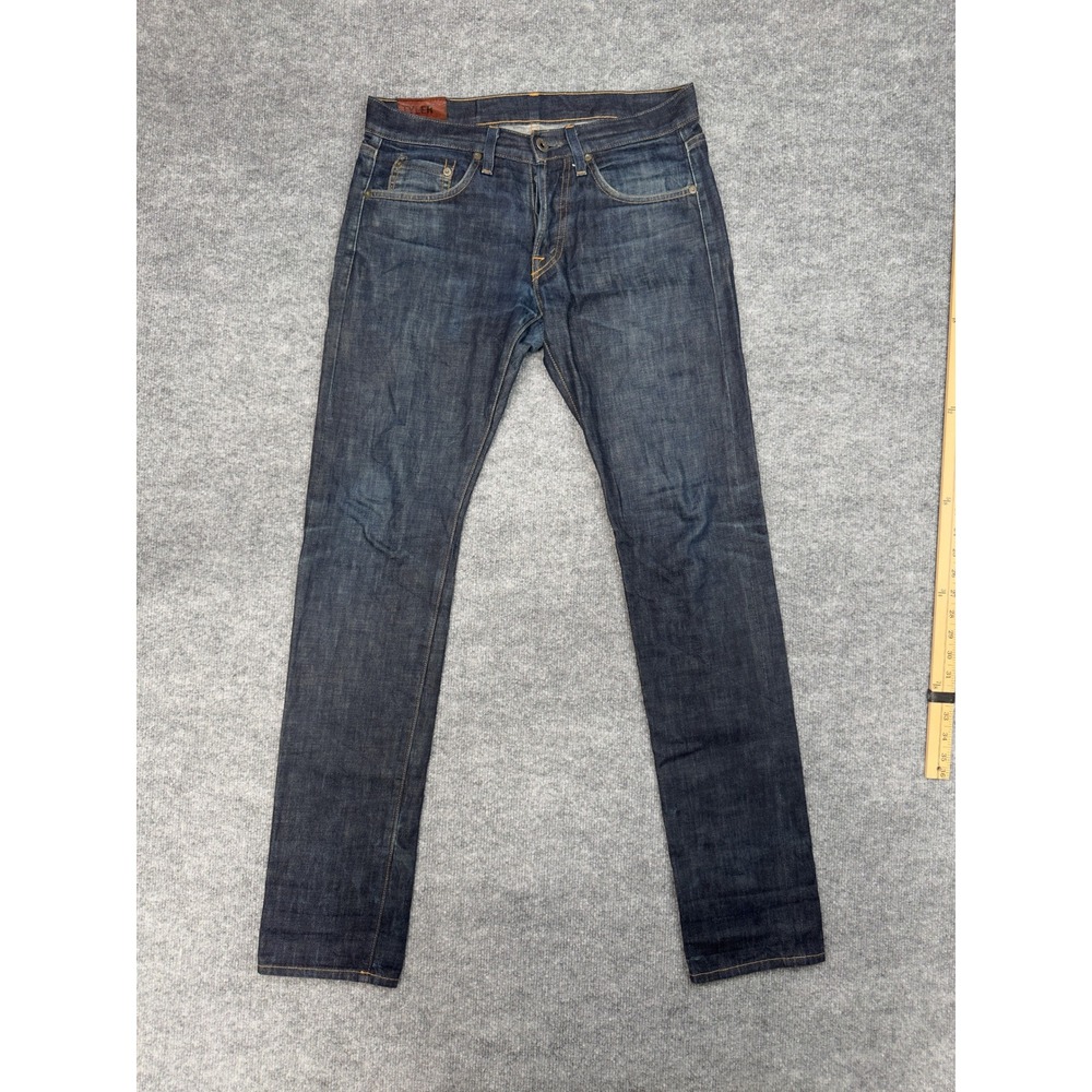 J Brand Raw Selvage Denim Jeans Mens 32x32 Dark Wash Button‎ Fly